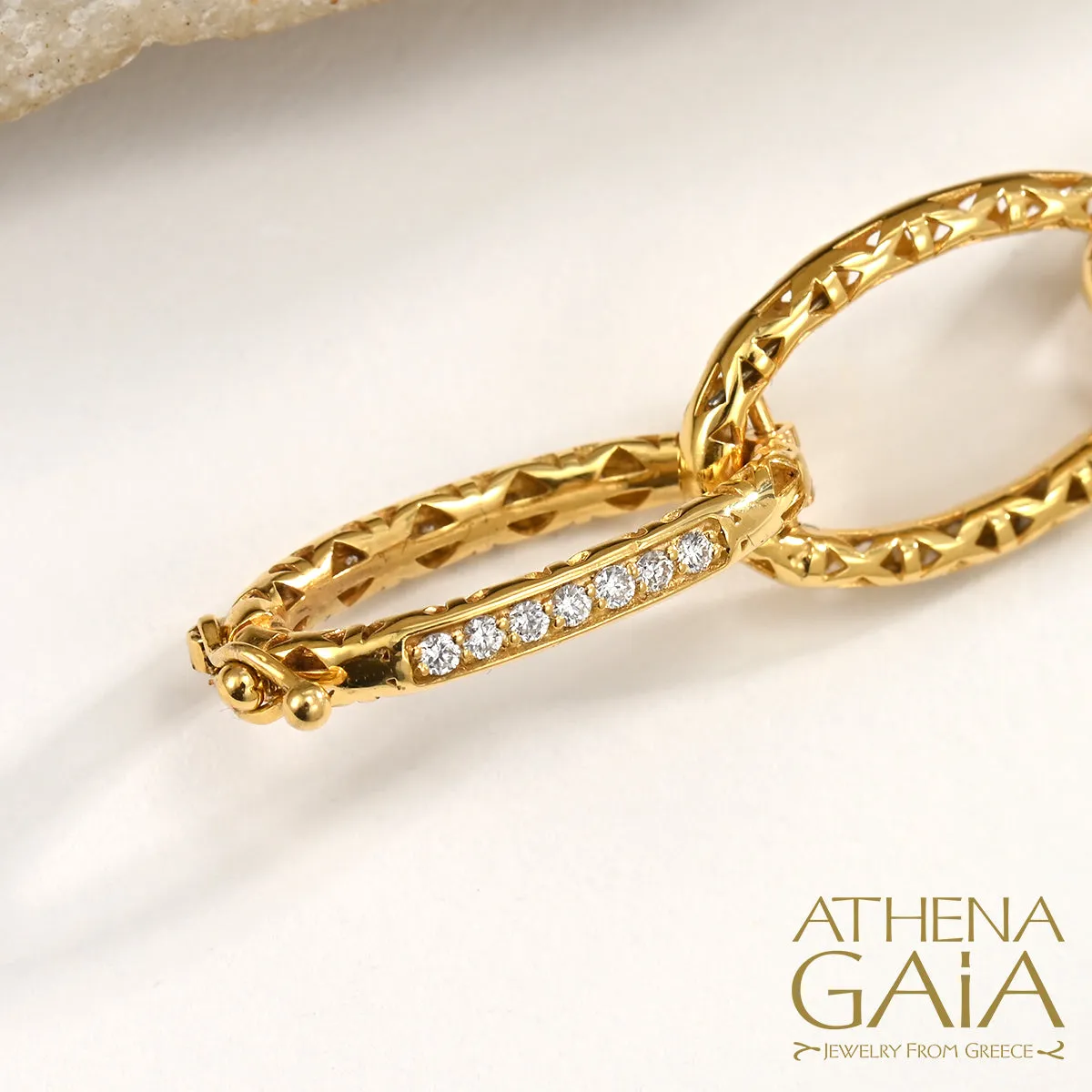 Alysis Oval Link Diamond Filigree Bracelet