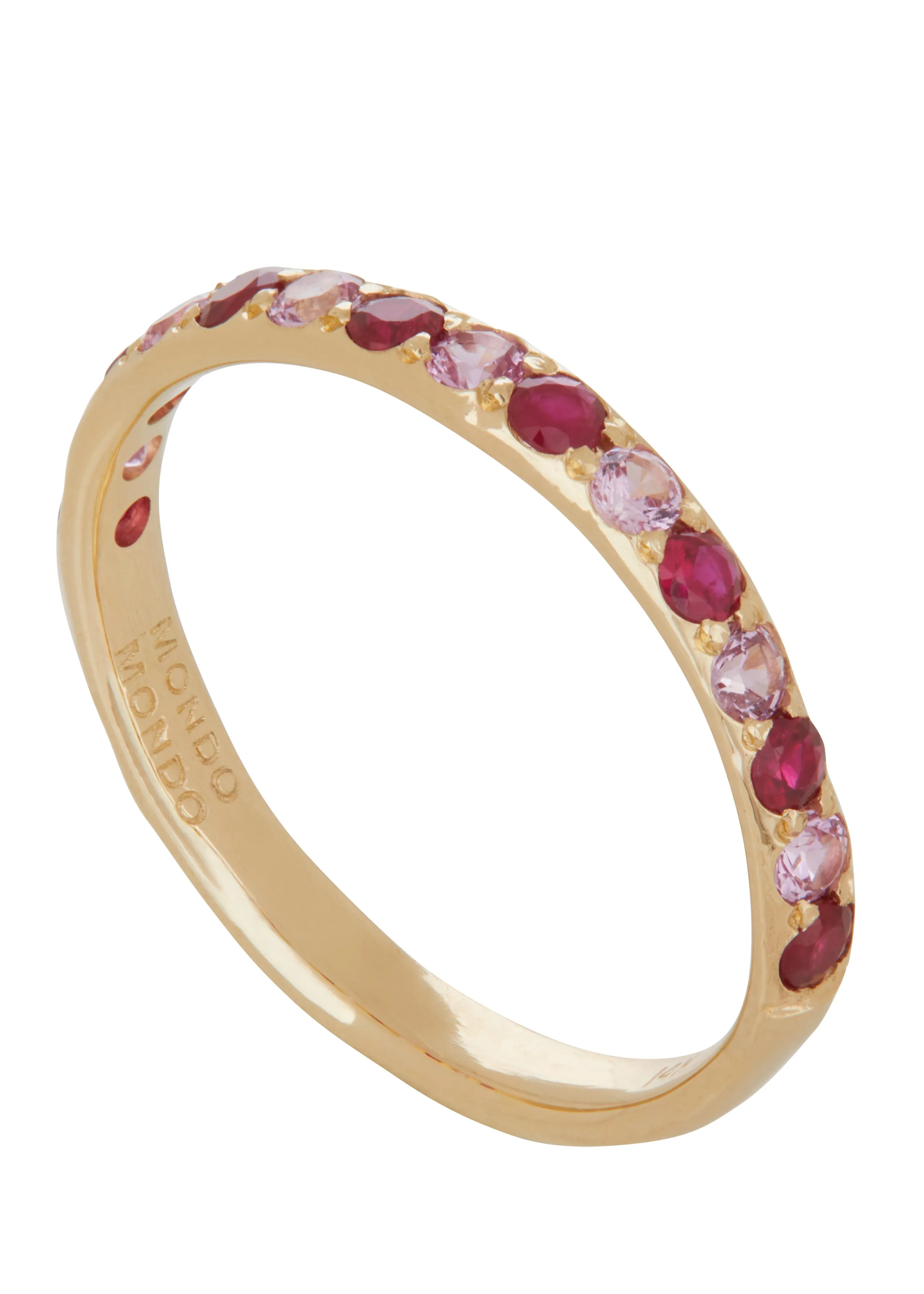 Amador 3mm Pave - Ruby & Pink Sapphire