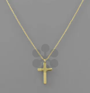 Mini Cross Necklace - Gold
