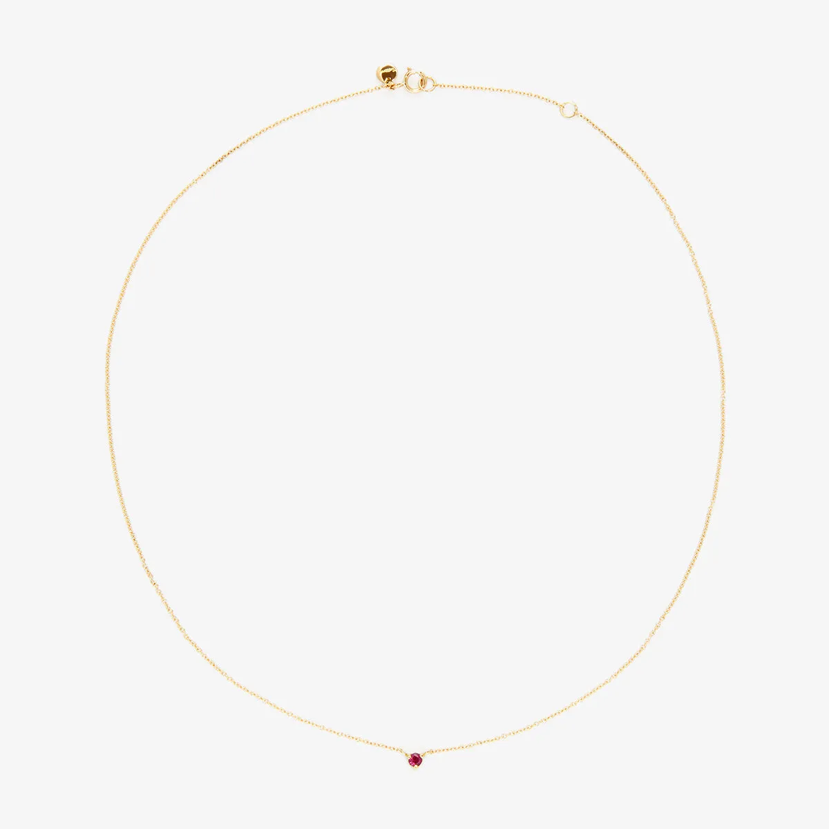N6701R | 3mm Ruby Birthstone Necklace
