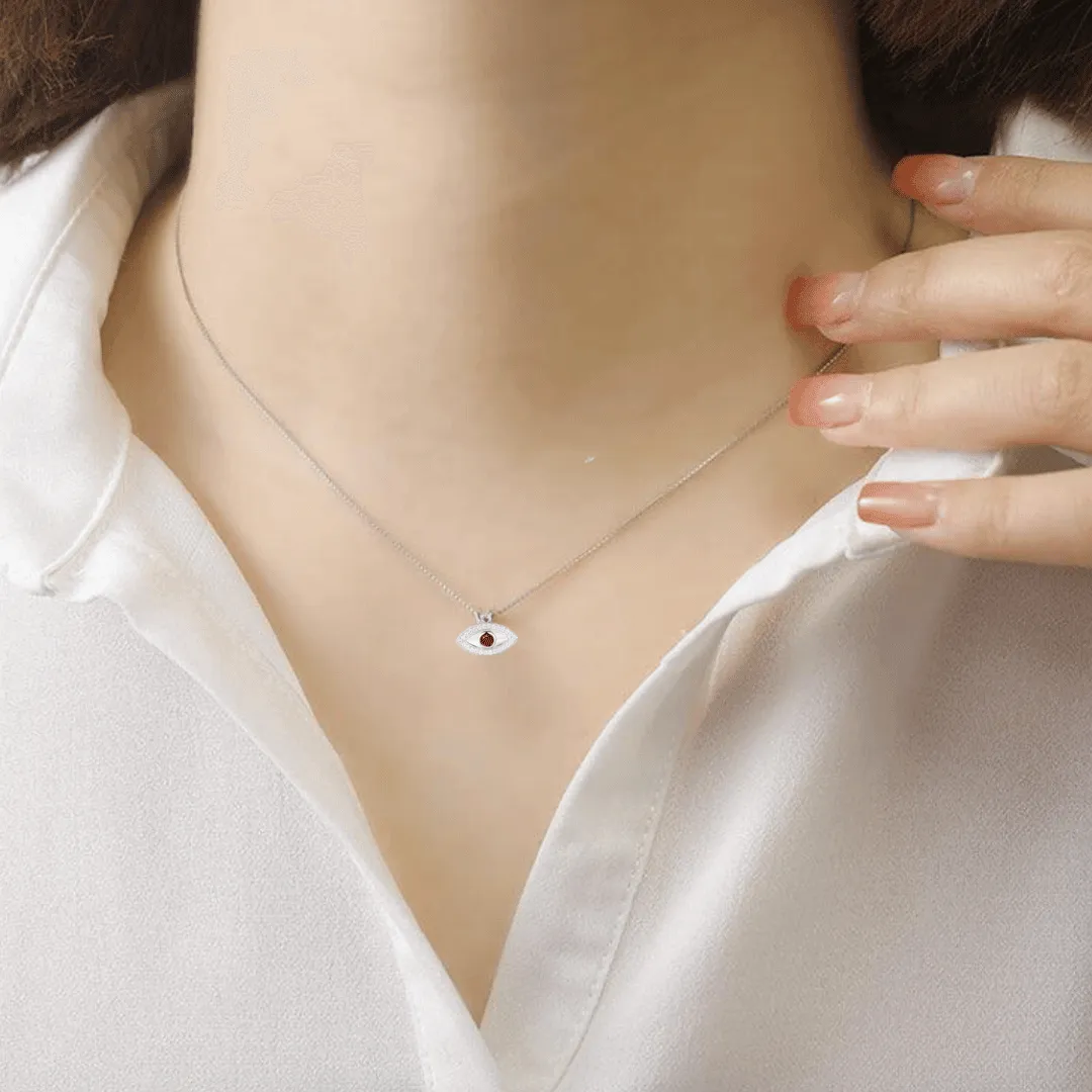 Ruby Evil Eye Necklace